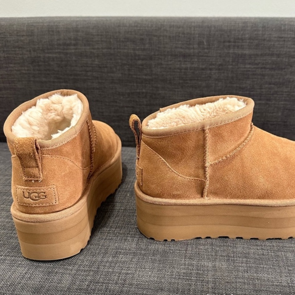 UGG ultra mini platform chestnut